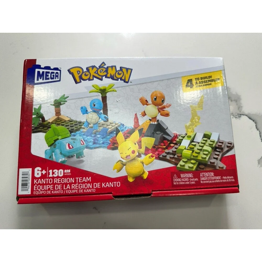MEGA Pokémon Action Figure Building Toys Set Kanto Region Team With 130 Piece